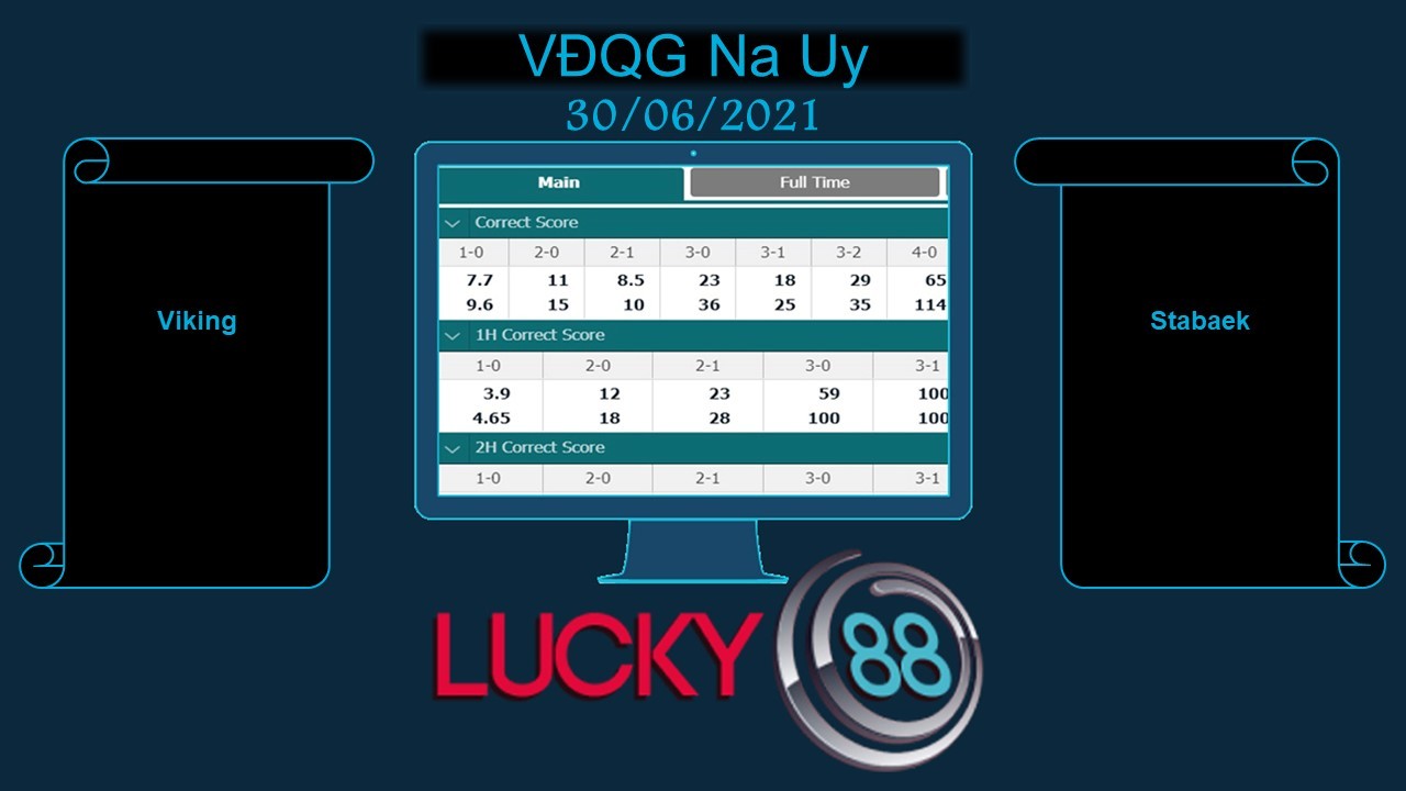 LUCKY88 Viking vs Stabaek , Soi kèo bóng đá hôm nay 30/06/2021, VĐQG Na Uy