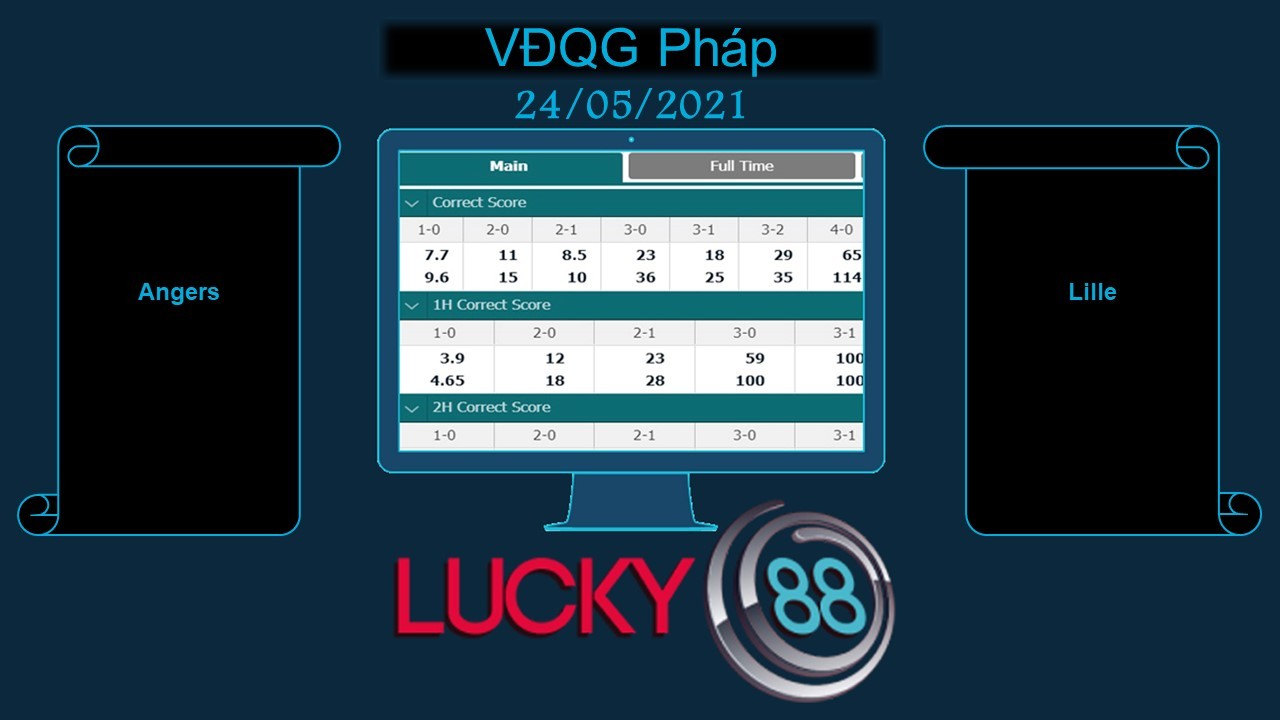 LUCKY88 Angers vs Lille , Soi kèo bóng đá hôm nay 24/05/2021, VĐQG Pháp