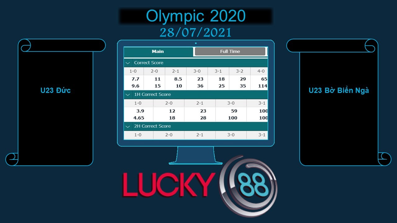 LUCKY88 U23 Đức vs U23 Bờ Biển Ngà , Soi kèo bóng đá hôm nay 28/07/2021,  Olympic 2020