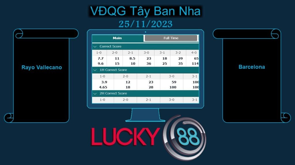 LUCKY88 Rayo Vallecano vs Barcelona, Soi kèo bóng đá hôm nay 25/11/2023, VĐQG Tây Ban Nha
