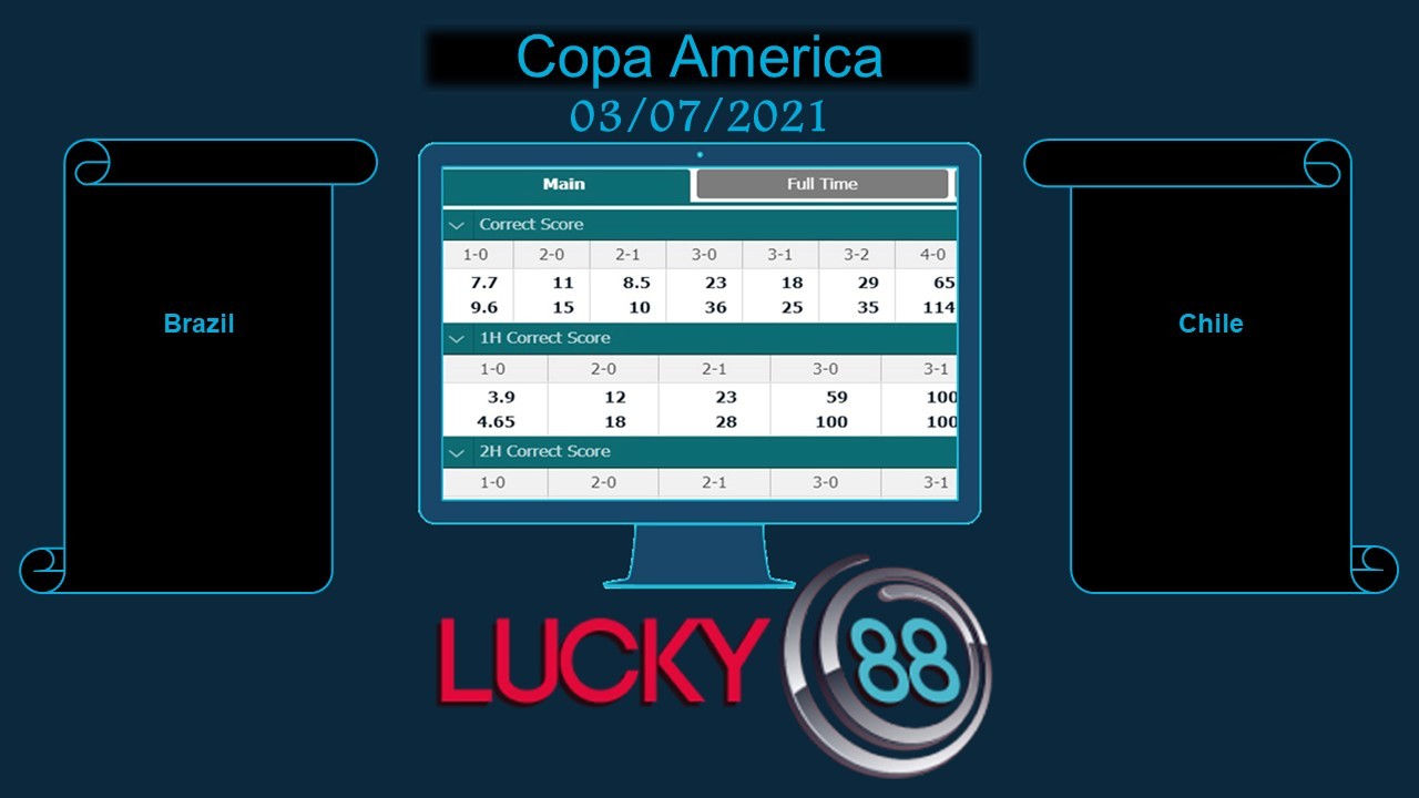 LUCKY88 Brazil vs Chile , Soi kèo bóng đá hôm nay 03/07/2021,  Copa America