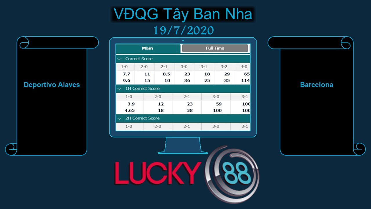 LUCKY88 Deportivo Alavés vs Barcelona  , Soi kèo bóng đá hôm nay 19/07/2020, VĐQG Tây Ban Nha