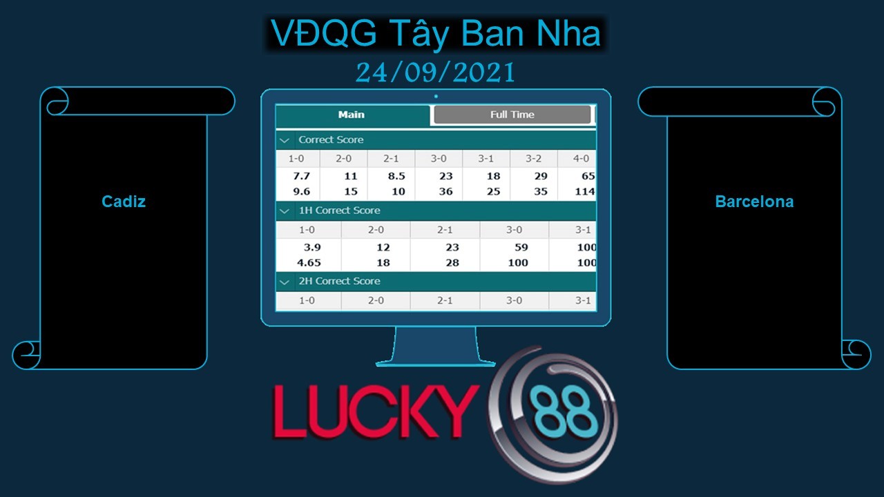 LUCKY88 Cadiz vs Barcelona , Soi kèo bóng đá hôm nay 24/09/2021,  VĐQG Tây Ban Nha