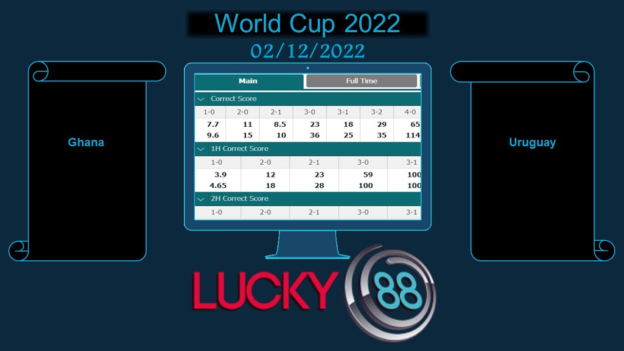 LUCKY88 Ghana vs Uruguay, Soi kèo bóng đá hôm nay 02/12/2022,  World Cup 2022