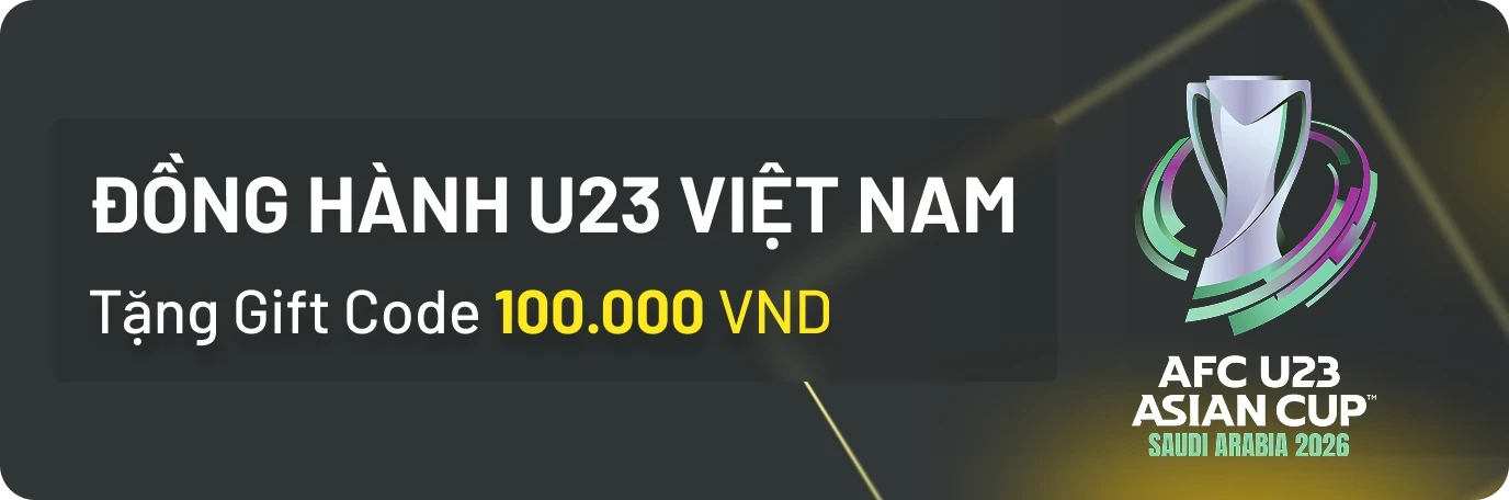 LUCKY88 Tặng Gift Code 100,000 VND khi U23 Việt Nam giành vé vào Bán Kết (16/01/2026)
