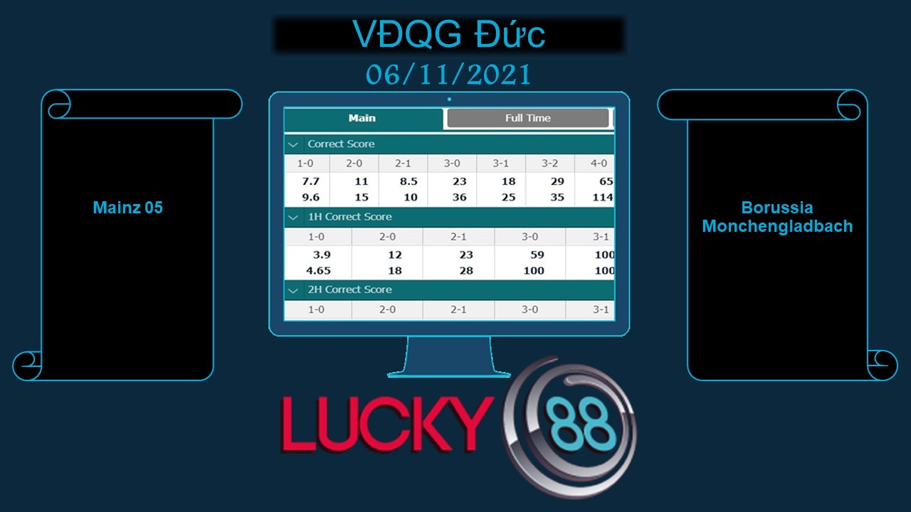 LUCKY88 Mainz 05 vs Borussia Monchengladbach , Soi kèo bóng đá hôm nay 06/11/2021,  VĐQG Đức