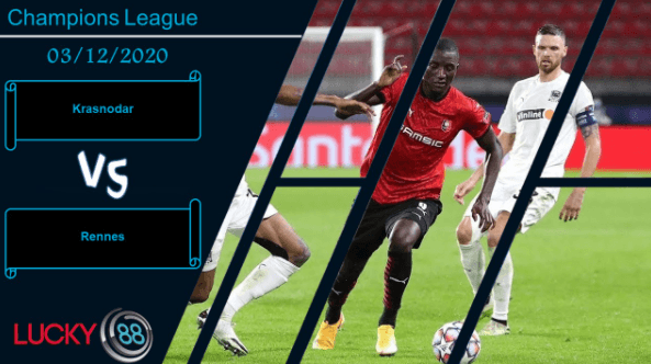 LUCKY88 Krasnodar vs Rennes ,  Nhận định bóng đá 03/12/2020, Cân tài cân sức