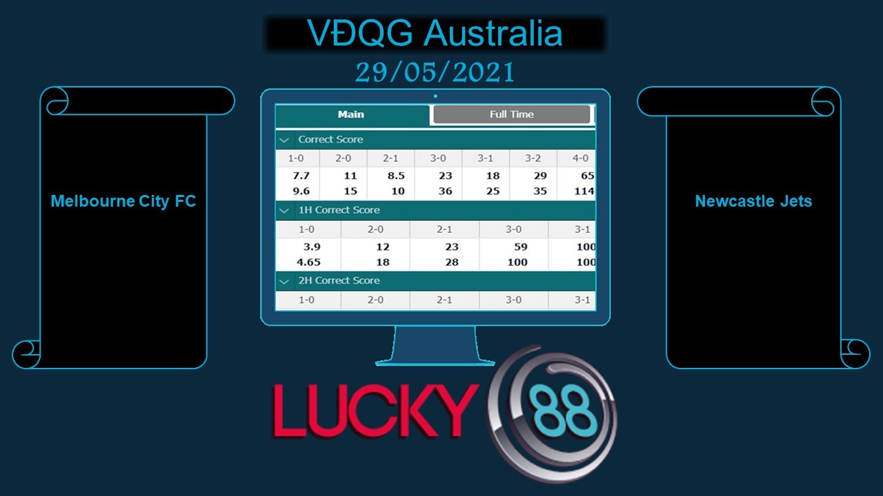 LUCKY88 Melbourne City FC vs Newcastle Jets  , Soi kèo bóng đá hôm nay 29/05/2021,  VĐQG Australia